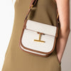 Tom Ford Tara Mini Canvas W/leather Trim Satchel Bag