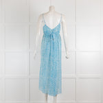 Rixo Light Blue Print Wrap Dress