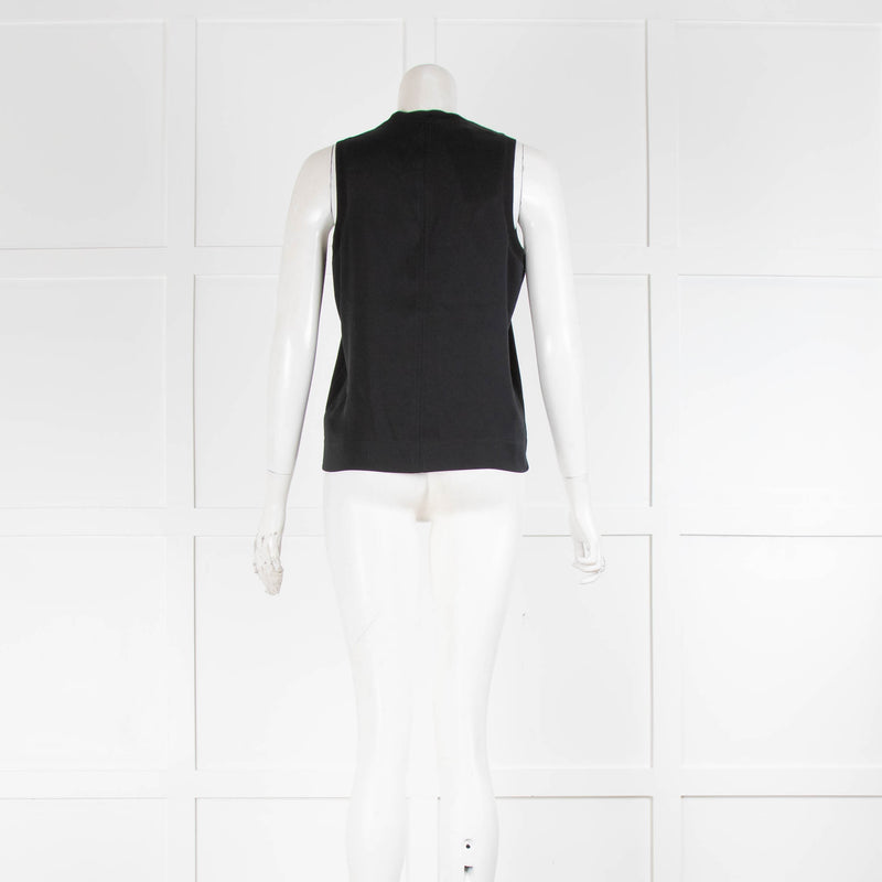 Rag & Bone Black Cross Front Sleeveless Top