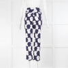 Jil Sander Blue & White Patterned Trousers