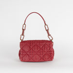 Christian Dior Burgundy Red Delices Cannage Flap Bag With Gold Chain