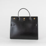 Burberry Black Medium Title Tote Bag