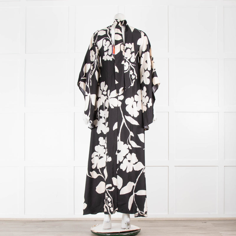 La Double J Magnifico Winter Jasmine Black and Ivory Maxi Dress