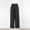 Faithful The Brand Black Linen Flared Trousers