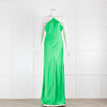 Rodarte Green Silk Halterneck Maxi Dress