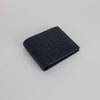 Bottega Veneta Navy Blue Intrecciato Fold Wallet