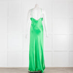 Rodarte Green Silk Halterneck Maxi Dress