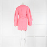 The Attico Pink Cotton Long Sleeve Short Dress