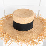 Chanel Straw Frayed Hat