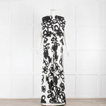 Christopher Kane Chroma Ivy Crepe Black And White Maxi Dress