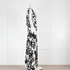 Christopher Kane Chroma Ivy Crepe Black And White Maxi Dress