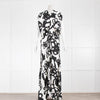 Christopher Kane Chroma Ivy Crepe Black And White Maxi Dress