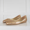 Jimmy Choo Gold Glitter Flats