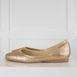 Jimmy Choo Gold Glitter Flats