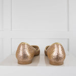 Jimmy Choo Gold Glitter Flats