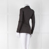 Max Mara Chocolate Brown Cotton Jersey Wrap V Neck Top