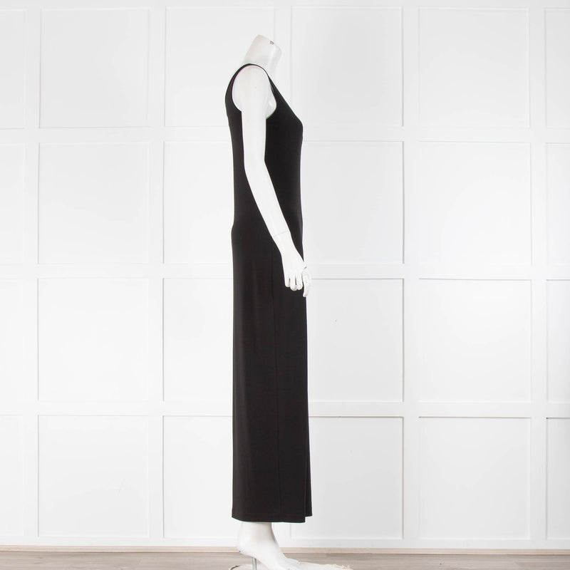 Nu Basic Black Sleeveless Straight Maxi Dress