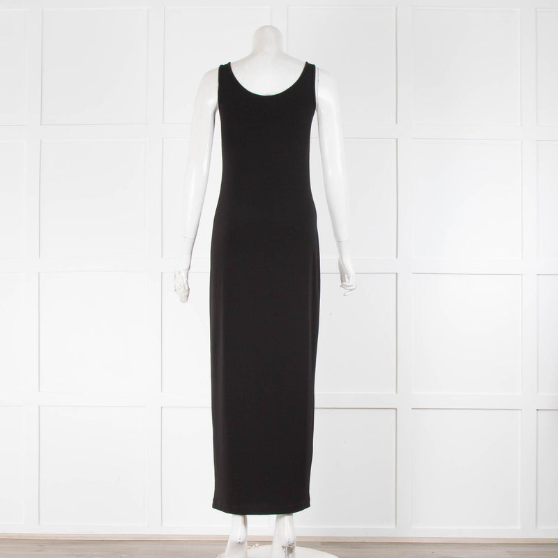 Nu Basic Black Sleeveless Straight Maxi Dress