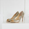 Jimmy Choo Champagne Glitter Evelyn 85 Shoes