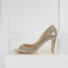 Jimmy Choo Champagne Glitter Evelyn 85 Shoes