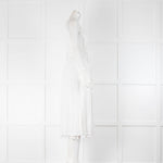 Club Monaco White Dress With Tassell Hem