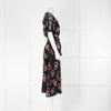 Sandro Black Dress With Floral Heart Pattern