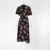 Sandro Black Dress With Floral Heart Pattern