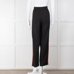 Chloe Black Multi Side Stripe Draw String Trousers