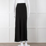 S Max Mara Black Bias Cut Maxi Skirt