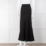 S Max Mara Black Bias Cut Maxi Skirt