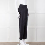 Giorgio Armani Navy Blue Virgin Wool Pleat Front Trousers