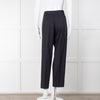 Giorgio Armani Navy Blue Virgin Wool Pleat Front Trousers