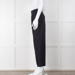 Giorgio Armani Navy Blue Virgin Wool Pleat Front Trousers