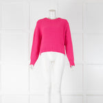 White + Warren Bright Pink Cotton Knit Jumper