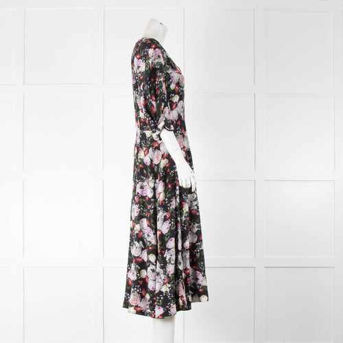 Erdem Cressida Floral Print Crepe De Chine Midi Dress