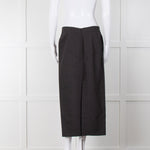 Alexander McQueen Grey Wool With Pink Stripes Long  Skirt