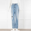 Iro Pale Wash Jeans With Rip Knee