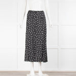 Rixo Black Skirt With White Polka Dot