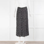 Rixo Black Skirt With White Polka Dot