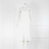 Diane Von Furstenberg White Knit Sleeveless Midi Dress