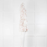 Zimmermann Cream Pink Floral Button Front Mini Dress