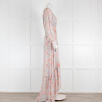 By Malina Pale Pink Floral Maxi Long Sleeve Dress