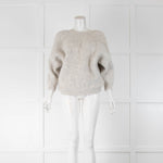 Ba&sh Grey Knitted Twist Back Jumper