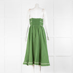 Zimmermann Green Linen Alight Picnic Dress