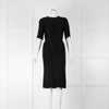 Zimmermann Black Plisse Short Sleeve Dress