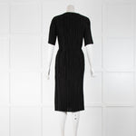 Zimmermann Black Plisse Short Sleeve Dress