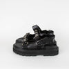 Celine Black Chunky Logo Sandals