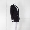 Iris & Ink Navy Micro Cord Tuxedo Style Jacket