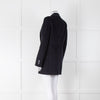 Iris & Ink Navy Micro Cord Tuxedo Style Jacket