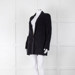 Iris & Ink Navy Micro Cord Tuxedo Style Jacket